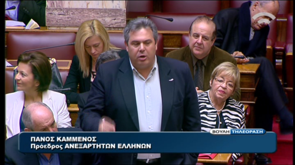 Καμμένος: Θέλουν να γλιτώσουν τους τραπεζίτες