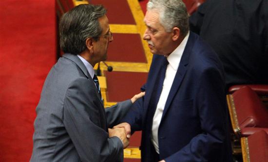 ΤΩΡΑ-Τηλεφωνική επικοινωνία Σαμαρά-Κουβέλη