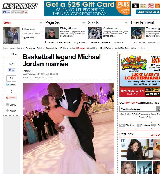 Το γαμήλιο άλμα του Τζόρνταν