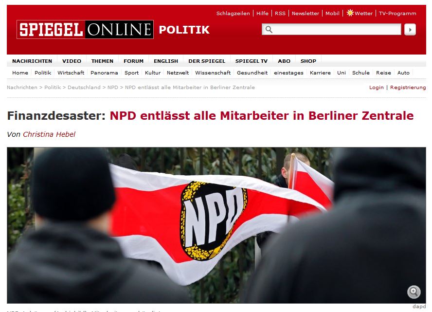 Spiegel: Στα όρια της χρεωκοπίας οι νεοναζί