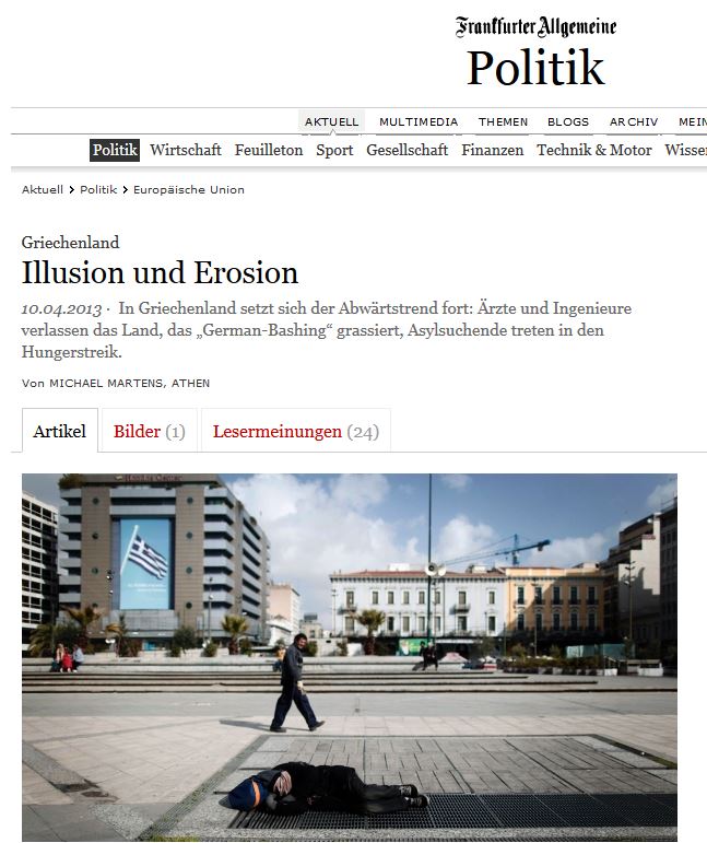 “Μεταξύ ψευδαίσθησης & διάβρωσης η Ελλάδα”