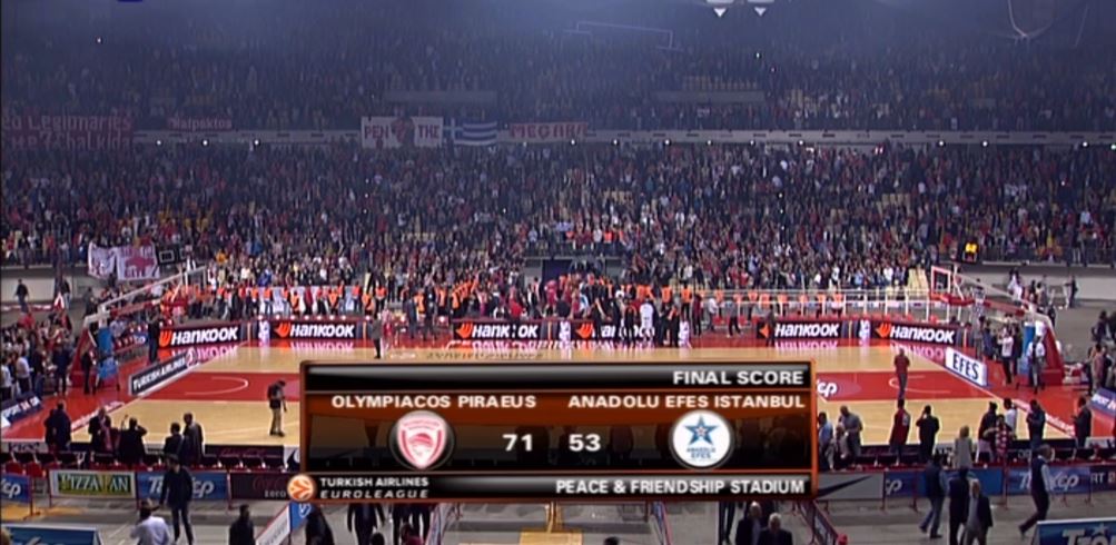 Τελικό:Ολυμπιακός-Εφές 71-53