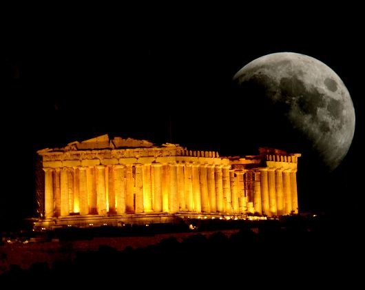H έκλειψη Σελήνης στην Ελλάδα
