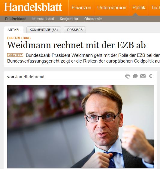 H Bundesbank κατά της ΕΚΤ