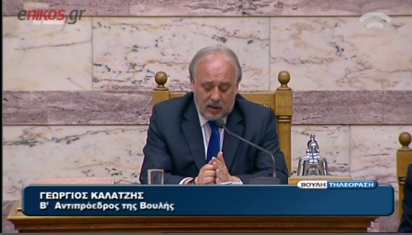 ΒΙΝΤΕΟ-Η “πρώτη” του Καλαντζή στο προεδρείο