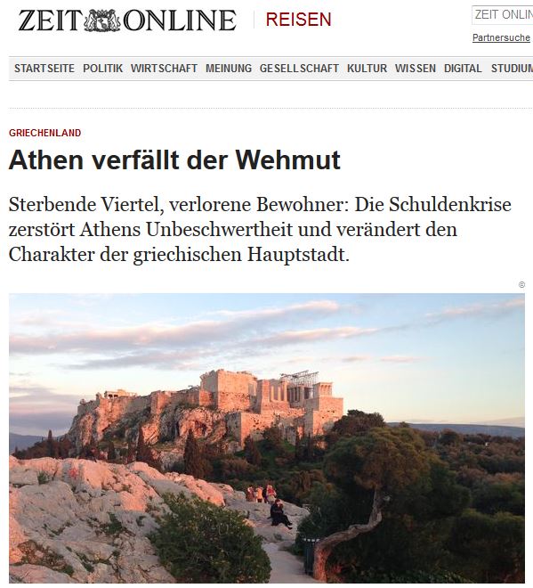 Γερμανία: Η Αθήνα πέφτει σε μελαγχολία