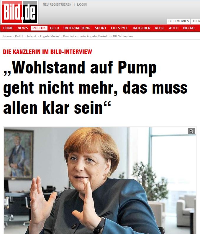 Συνέντευξη της Μέρκελ στη Bild