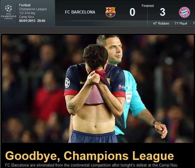 Goodbye, Champions League