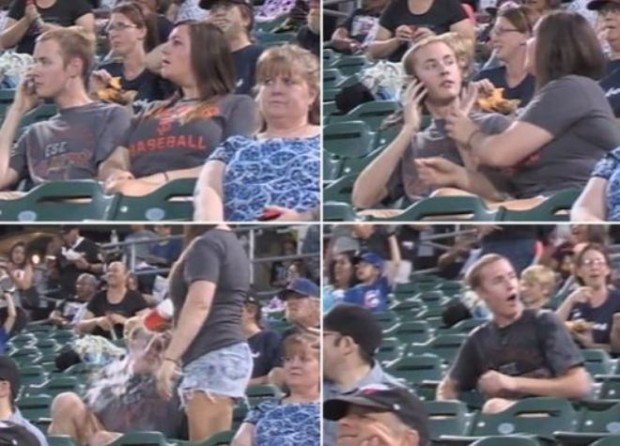 ΒΙΝΤΕΟ-Δεν τη φίλησε και τον μπουγέλωσε