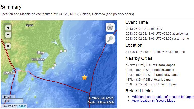 Σεισμός 5,7 Ρίχτερ στην Ιαπωνία