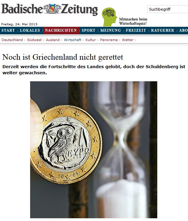Badische Zeitung:«Ακόμα δεν σώθηκε η Ελλάδα»