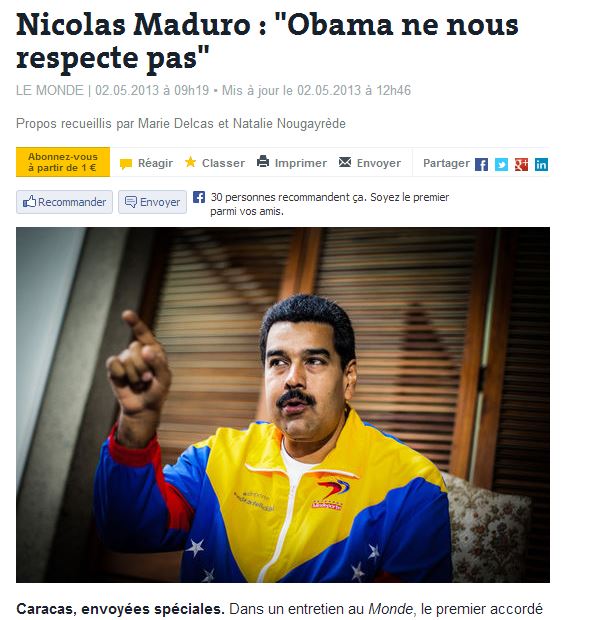 Μαδούρο: Ο Ομπάμα γελάει αλλά… βομβαρδίζει