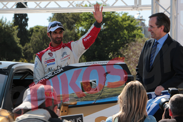 ΦΩΤΟ-Ο Σαμαράς και ο σεΐχης στο Ράλι Ακρόπολις