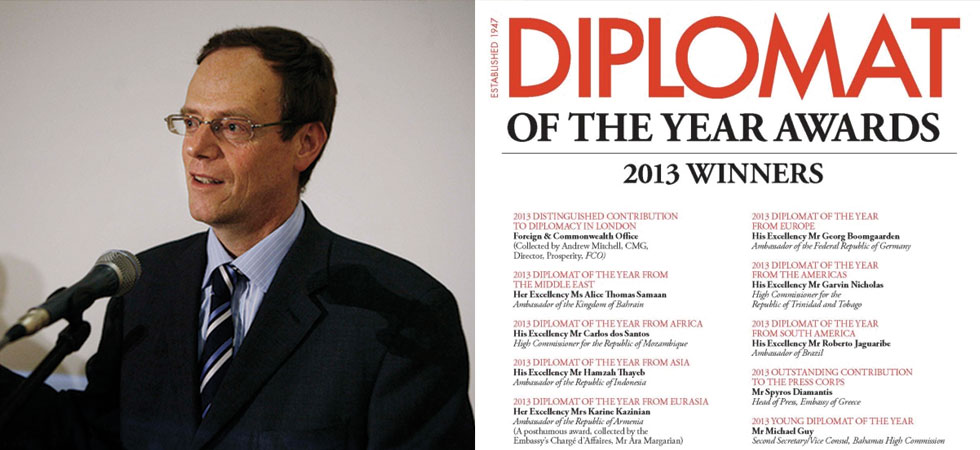 Έλληνας ο καλύτερος διπλωμάτης της χρονιάς στη Βρετανία