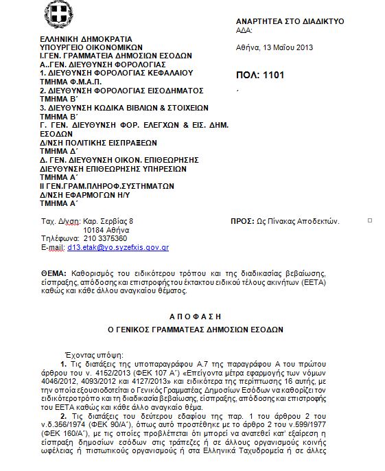 Αυτή είναι η απόφαση για το χαράτσι στα ακίνητα