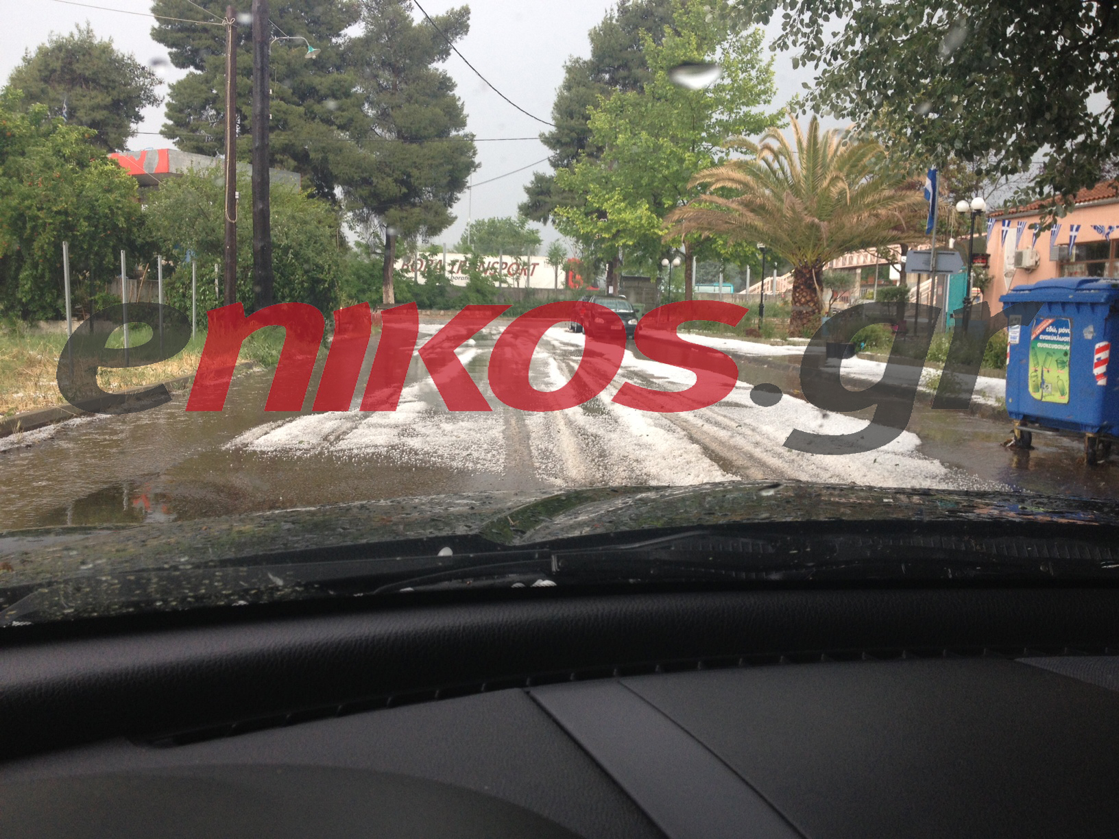 ΦΩΤΟ-Χαλάζι στη Βοιωτία