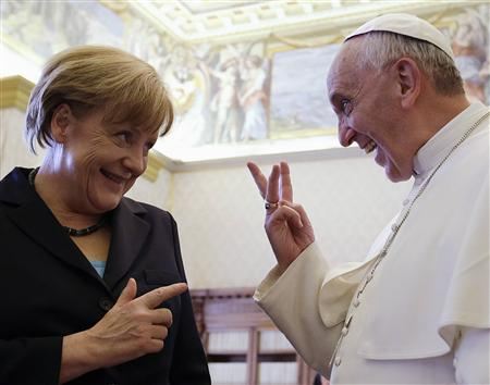ΦΩΤΟ-Η συνάντηση της Μέρκελ με τον Πάπα