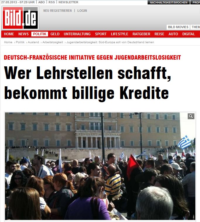 H Bild γράφει για την ανεργία στην Ελλάδα