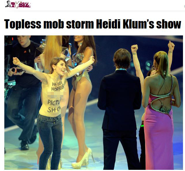 Γυμνές διαδηλώτριες στο Next Top Model