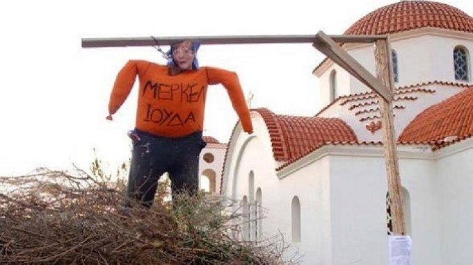 Κρήτη: Έκαψαν τη “Μέρκελ”