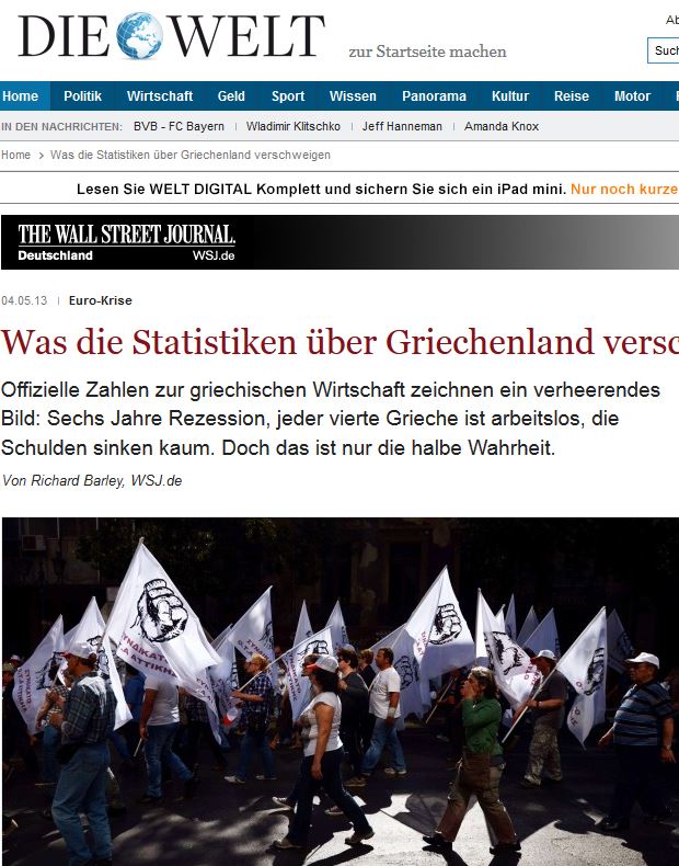 Welt: Όσα αποκρύπτουν οι στατιστικές για την Ελλάδα