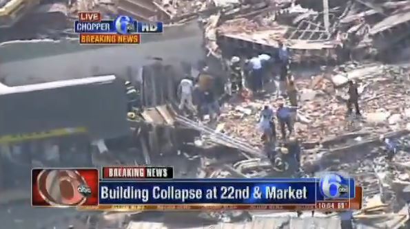 ΒΙΝΤΕΟ-Λίγο μετά την κατάρρευση του κτιρίου στη Φιλαδέλφεια