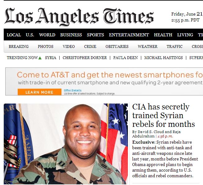 L.A.Times: Οι ΗΠΑ εκπαιδεύουν Σύρους αντάρτες