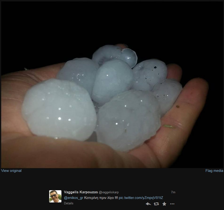 ΦΩΤΟ-Χαλάζι σε…παγάκια