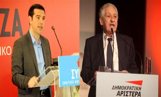 Τσίπρας και Κουβέλης για μισθούς και συγχώνευση