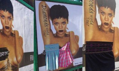 Δουβλίνο:Ντύνουν τη… γυμνή Rihanna