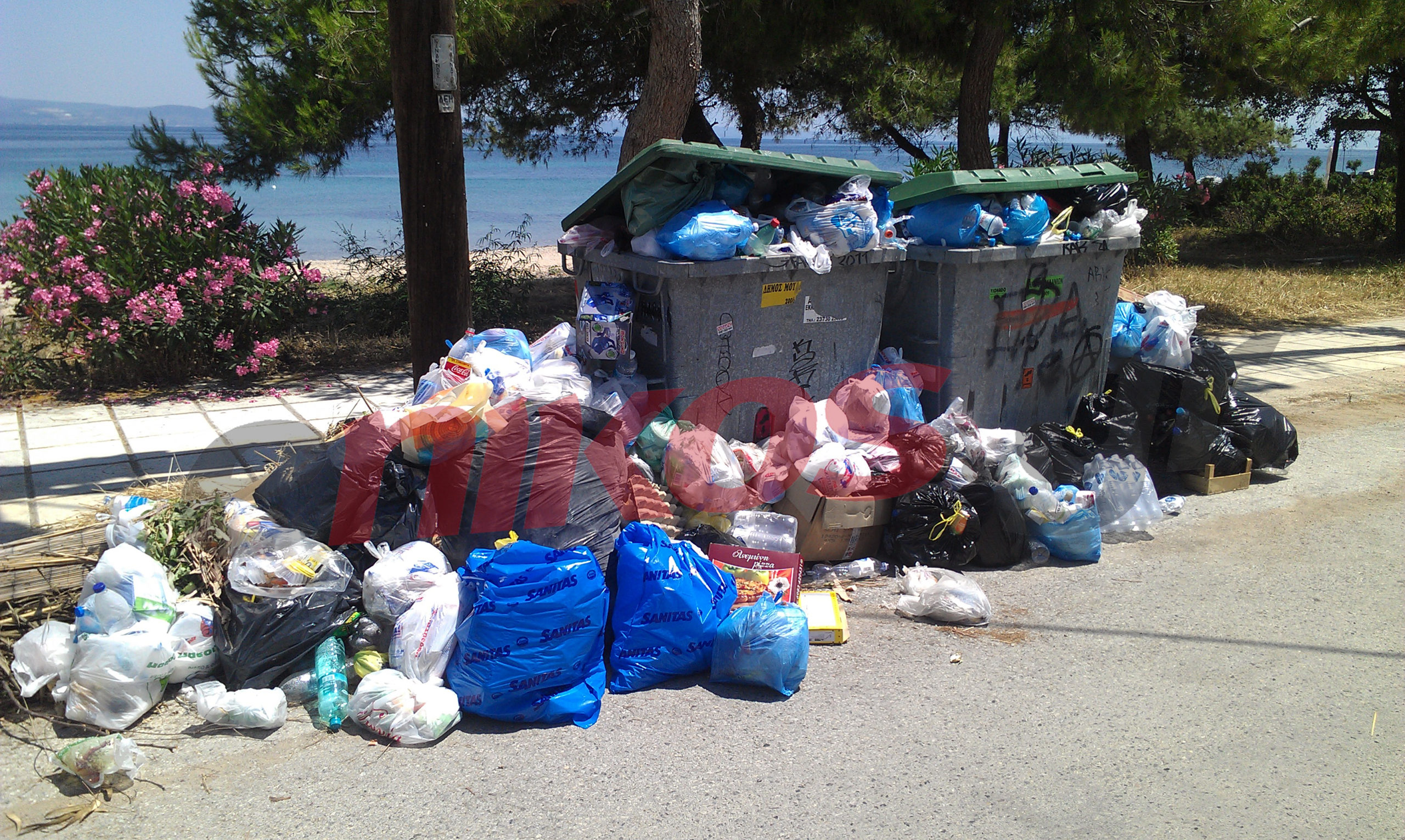 ΦΩΤΟ-Βουνά από σκουπίδια στην Ν.Ποτίδαια