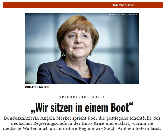«Στην ίδια βάρκα» με τη Μέρκελ
