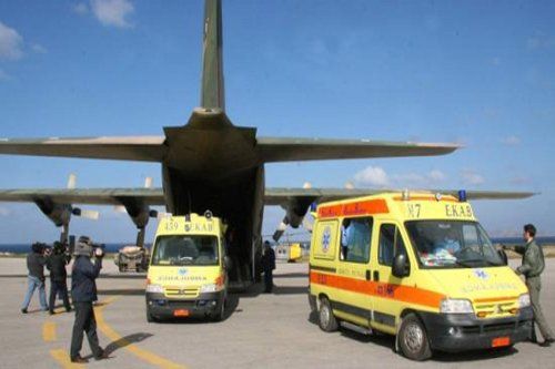 Επιχείρηση διάσωσης τραυματιών με αεροσκάφος