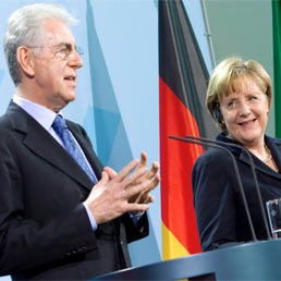 Ο Μόντι επαινεί την Μέρκελ