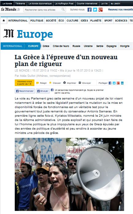 Le Monde:Ο Μητσοτάκης μπορεί να γίνει αντιδημοφιλής