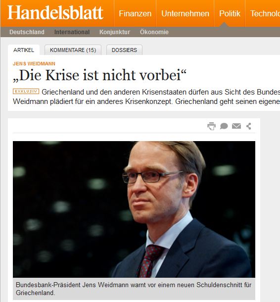 Βάιντμαν: «Λάθος σήμα» θα έστελνε ένα 2ο κούρεμα