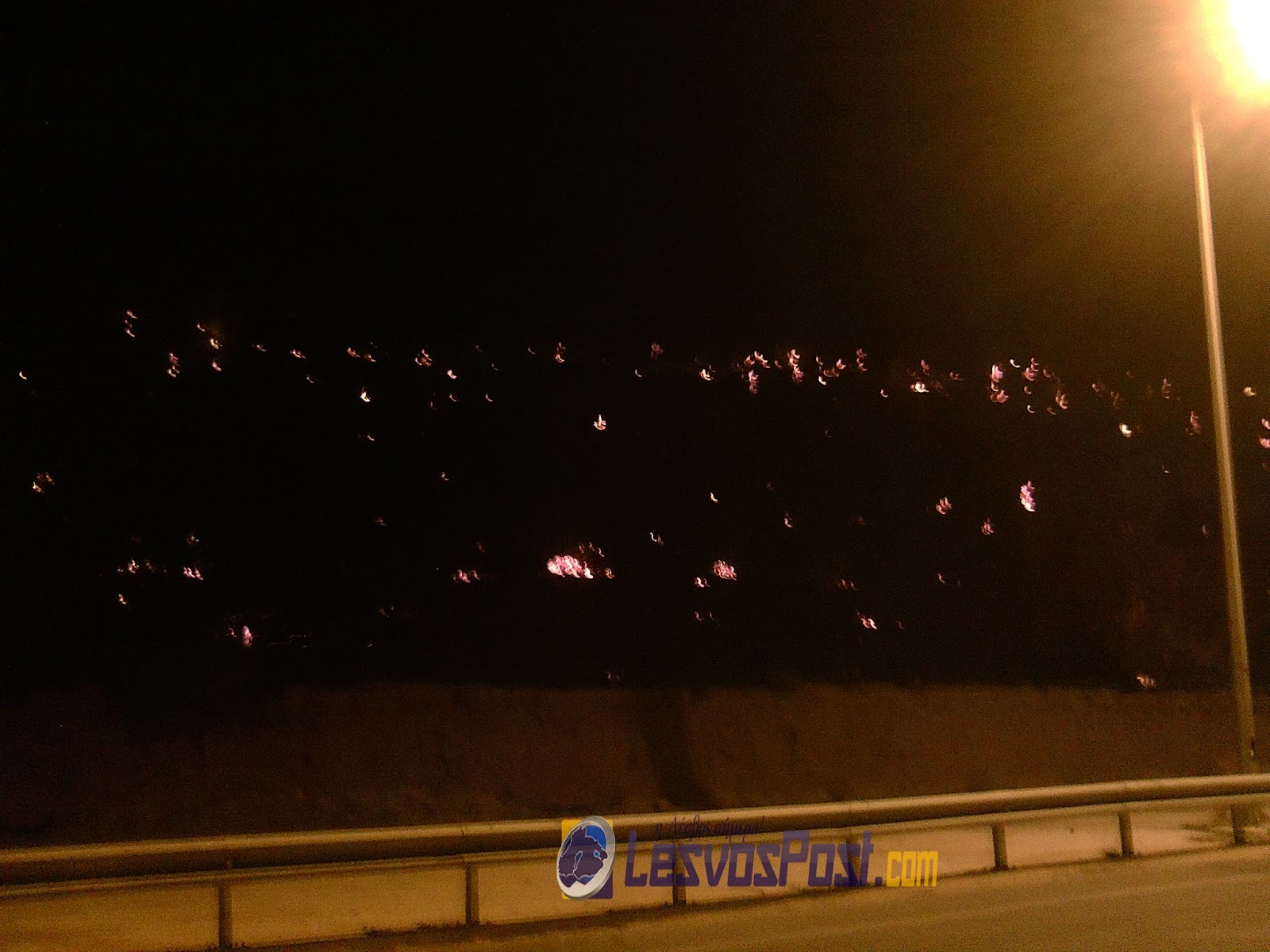 Φωτιά ξέσπασε στη Λέσβο