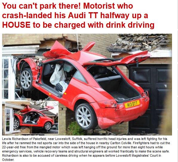 Μεθυσμένος οδηγός «κάρφωσε» το ΙΧ στον τοίχο