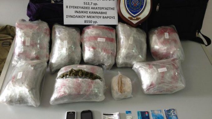 Μετέφερε 8,5 κιλά χασίς