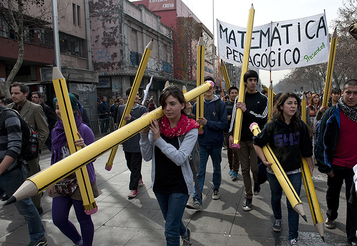 Χιλή: Μεγάλη φοιτητική διαδήλωση