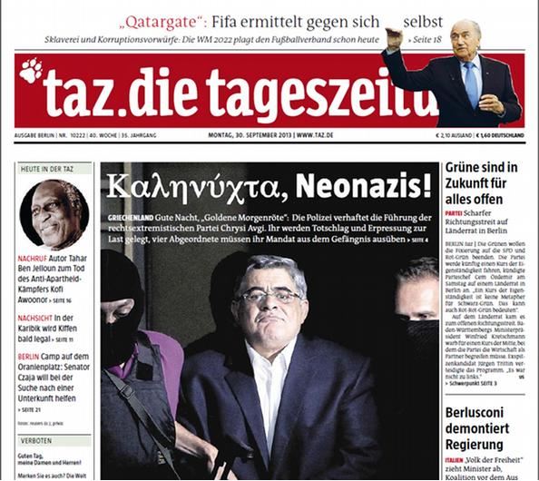 TAZ: «Καληνύχτα neonazis!»