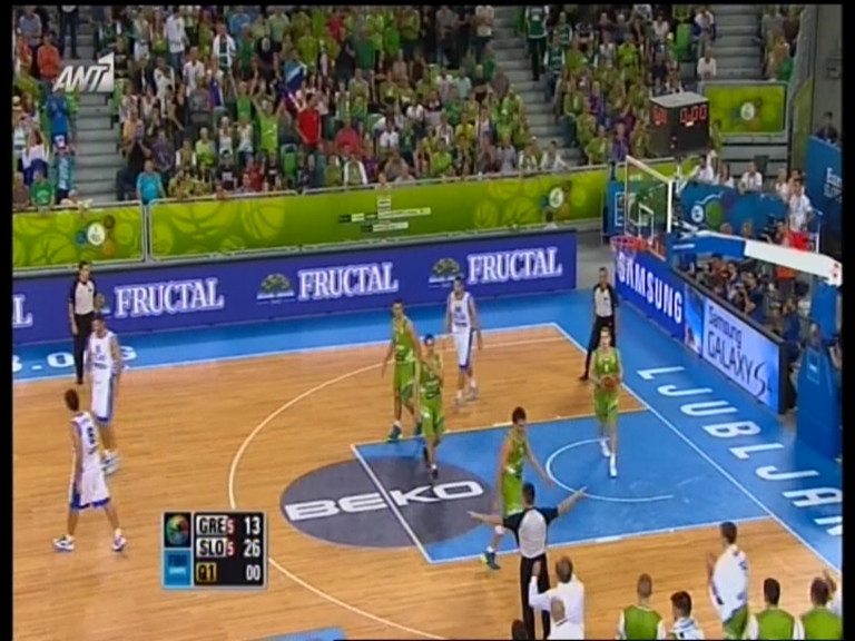 LIVE-Ελλάδα – Σλοβενία 13-26 (1η Περίοδος)