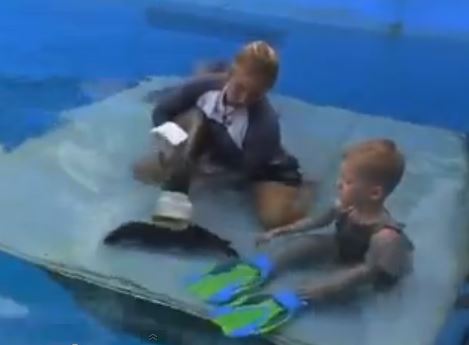 ΒΙΝΤΕΟ-Παιδί και δελφίνι με προσθετικά μέλη κολυμπούν μαζί