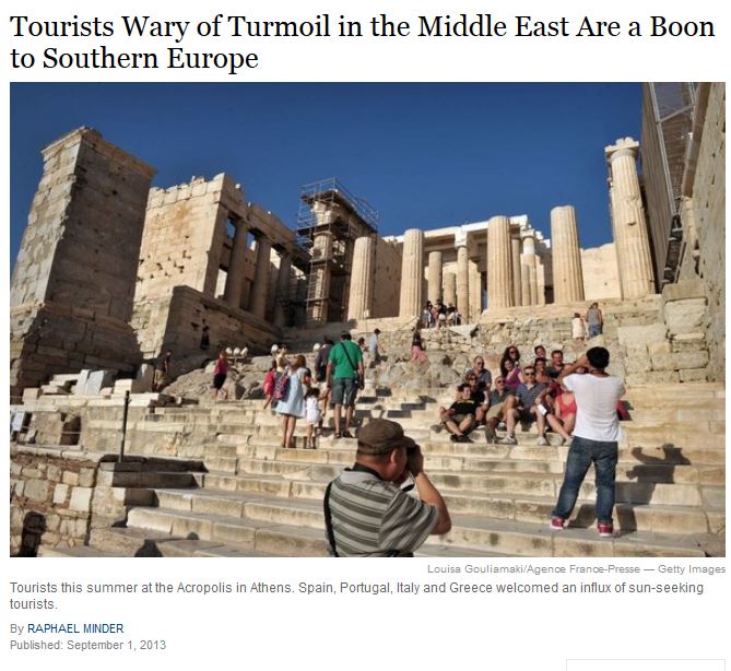 ΝΥΤ:Σημαντική η άνοδος του ελληνικού τουρισμού