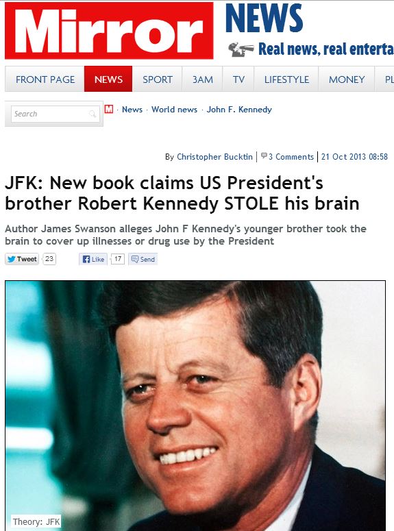 «Έκλεψε τον εγκέφαλο του Τζον Κένεντι»