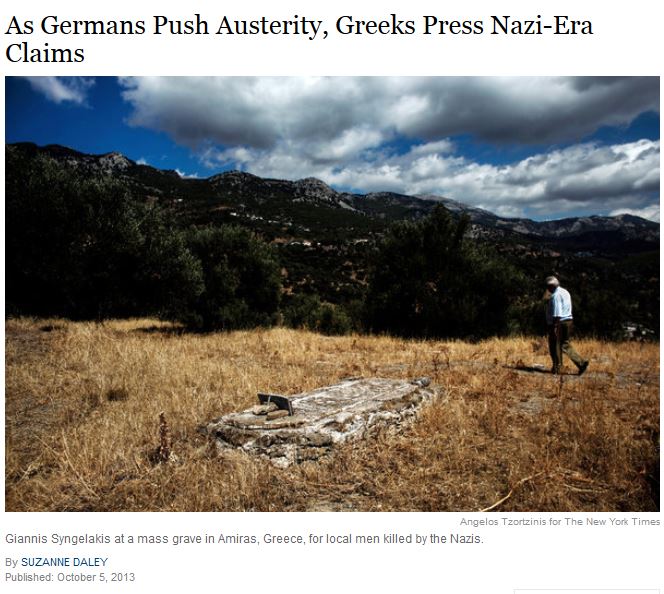 Oι Νew York Times για τις γερμανικές αποζημιώσεις