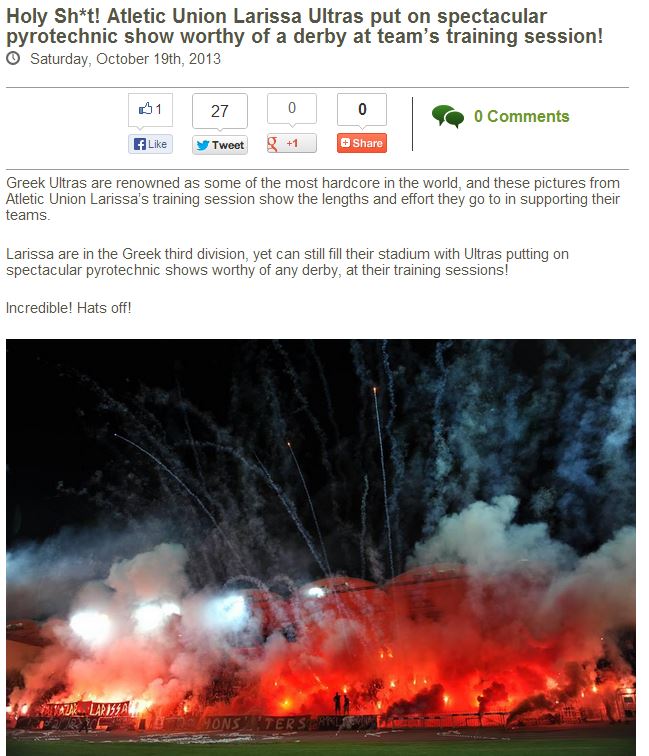 Οι «διάσημοι» οπαδοί της Λάρισας