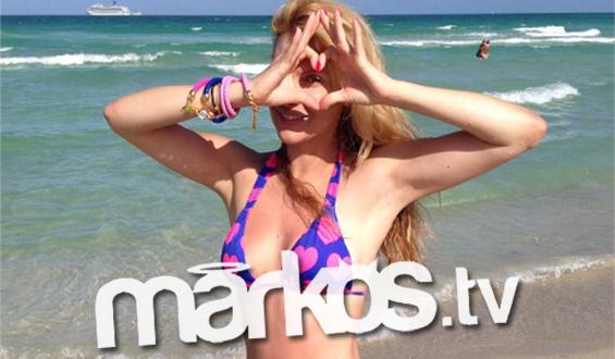 Η Αλούπη σε παραλία του Μαϊάμι