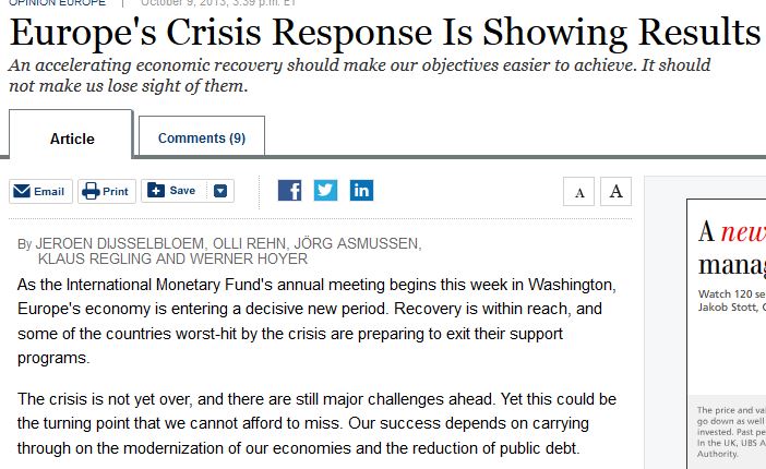 Οι “ισχυροί” της Ε.Ε γράφουν για την Ελλάδα