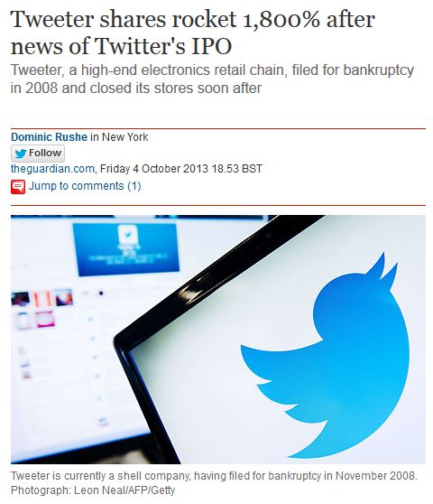 Άλλο Τweeter κι άλλο Twitter